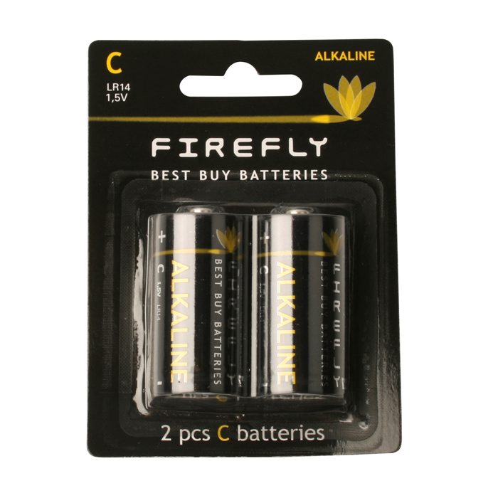  Batteri alkaline C LR14 2-pk. - Firefly